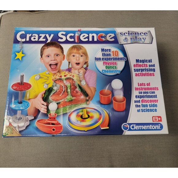 Crazy Science Science & Play Kit By Clementoni - Fun Experiments For Kids Ages 8 - Picture 1 of 2